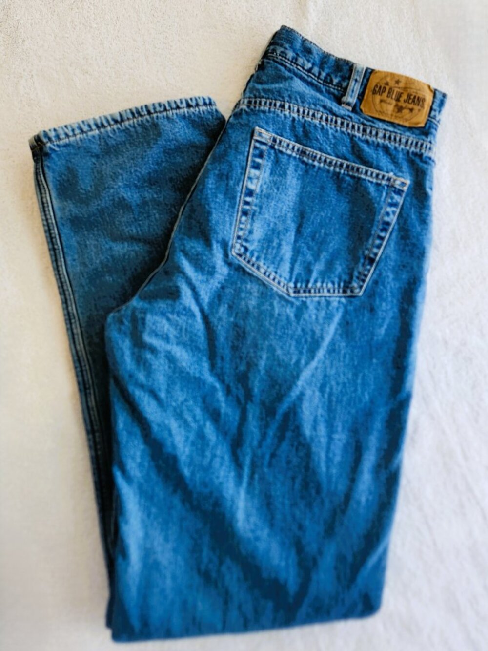 Gap Blue Jeans No 8 RLX Relaxed Fit Fleece Lined Jeans Mens 34x34 Winter Denim